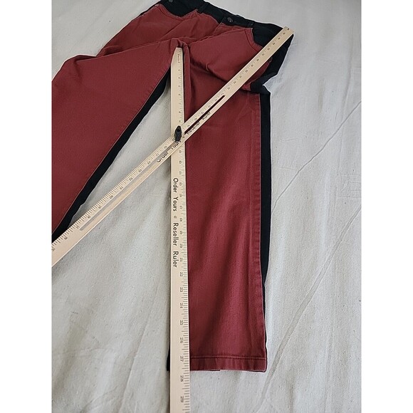 Maeve Anthropologie Jeans Womens 26 27x28.5 Straight Color Block Black Rust EUC - Picture 2 of 16